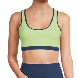 Fourlaps Women's Infinity Sports Bra in Tomatillo Midnight and White Size M NWT